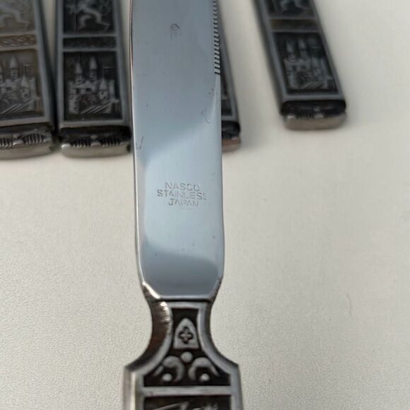 Nasco Crusader Stainless Steel Knives Medieval Set of 6 - Picture 4 of 6